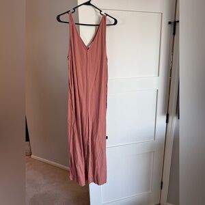 Linen blend universal thread ankle/cropped jumpsuit M